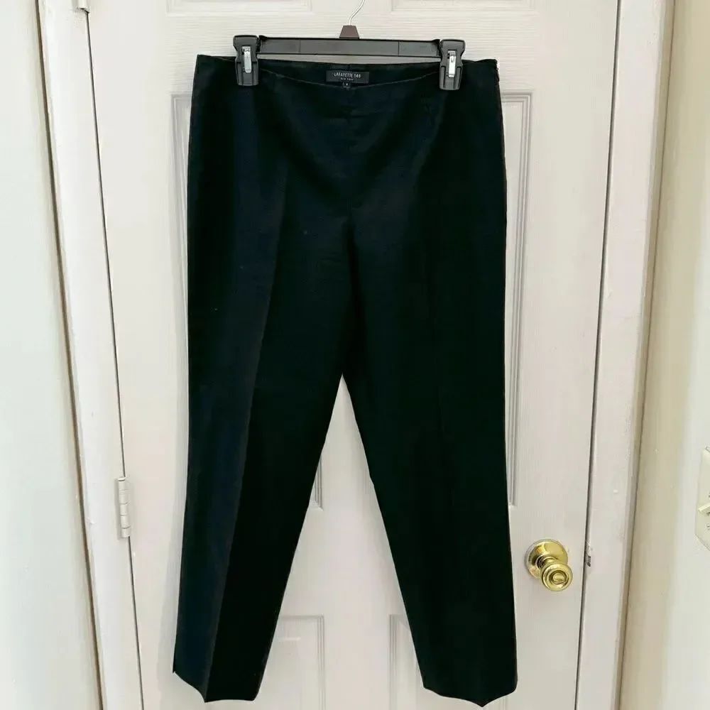 Lafayette 148 Women’s Pull On Dress Pants Size 6 Black Workwear Business Casual